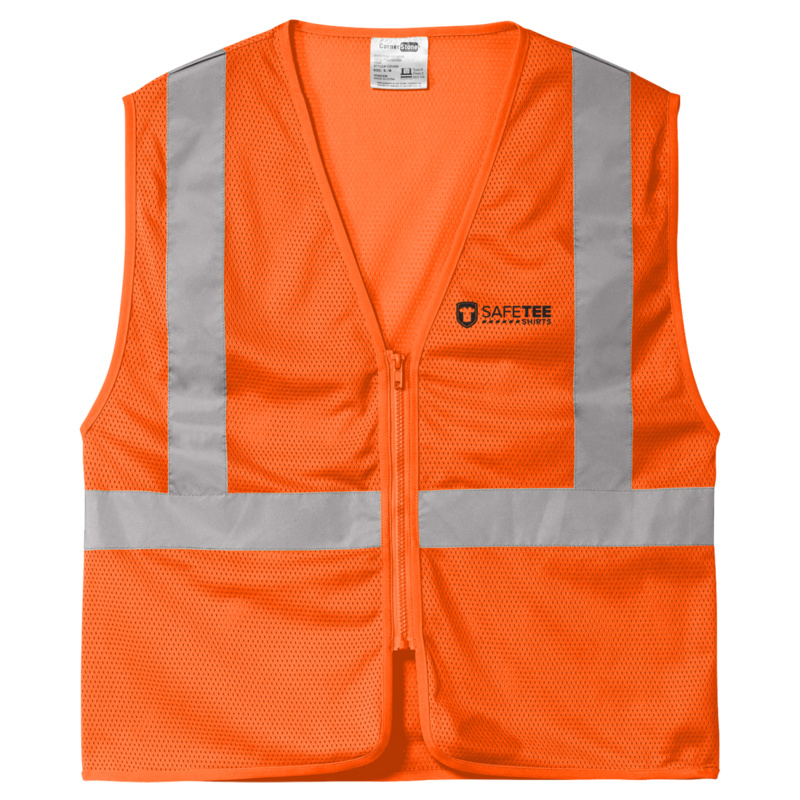 SAFETEE - CornerStone® ANSI 107 Class 2 Economy Mesh Zippered Vest Thumbnail